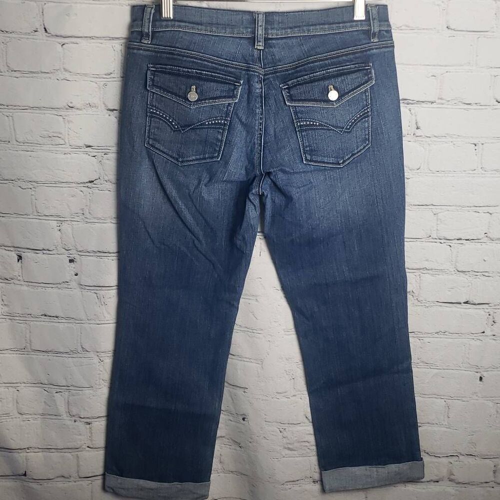 White House Black Market Noir Slim Crop Jeans Size 6 - Picture 13 of 15